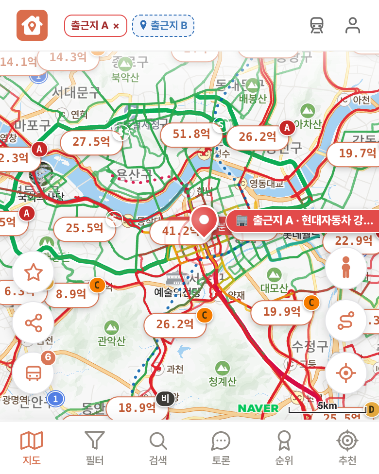 딱집 현대자동차 강남대로 사옥 화면