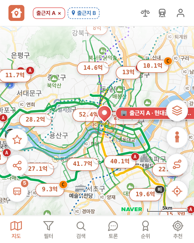 딱집 현대글로비스 성수 화면